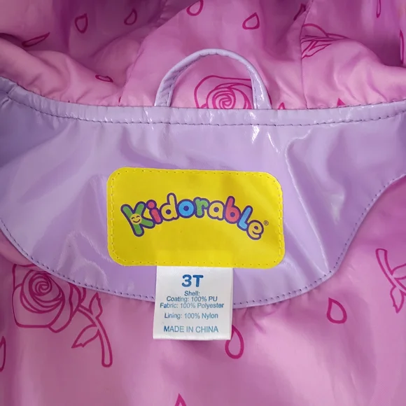 Kidorable Purple and Pink Ballerina Raincoat - Picture 8 of 10